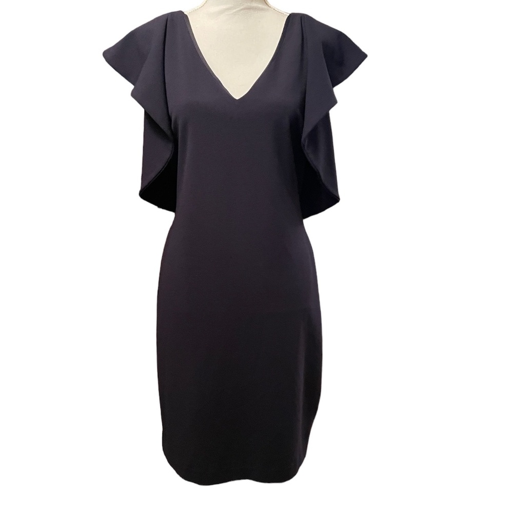 Badgley Mischka PLATINUM NAVY SHEATH DRESS - NWOT